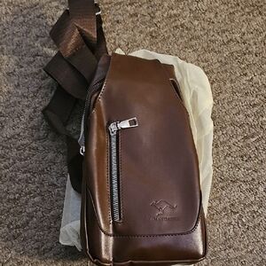 Vince Dark Brown Leather Belt Bag